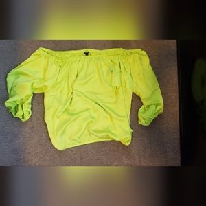 Off the shoulder neon shirt from Torrid